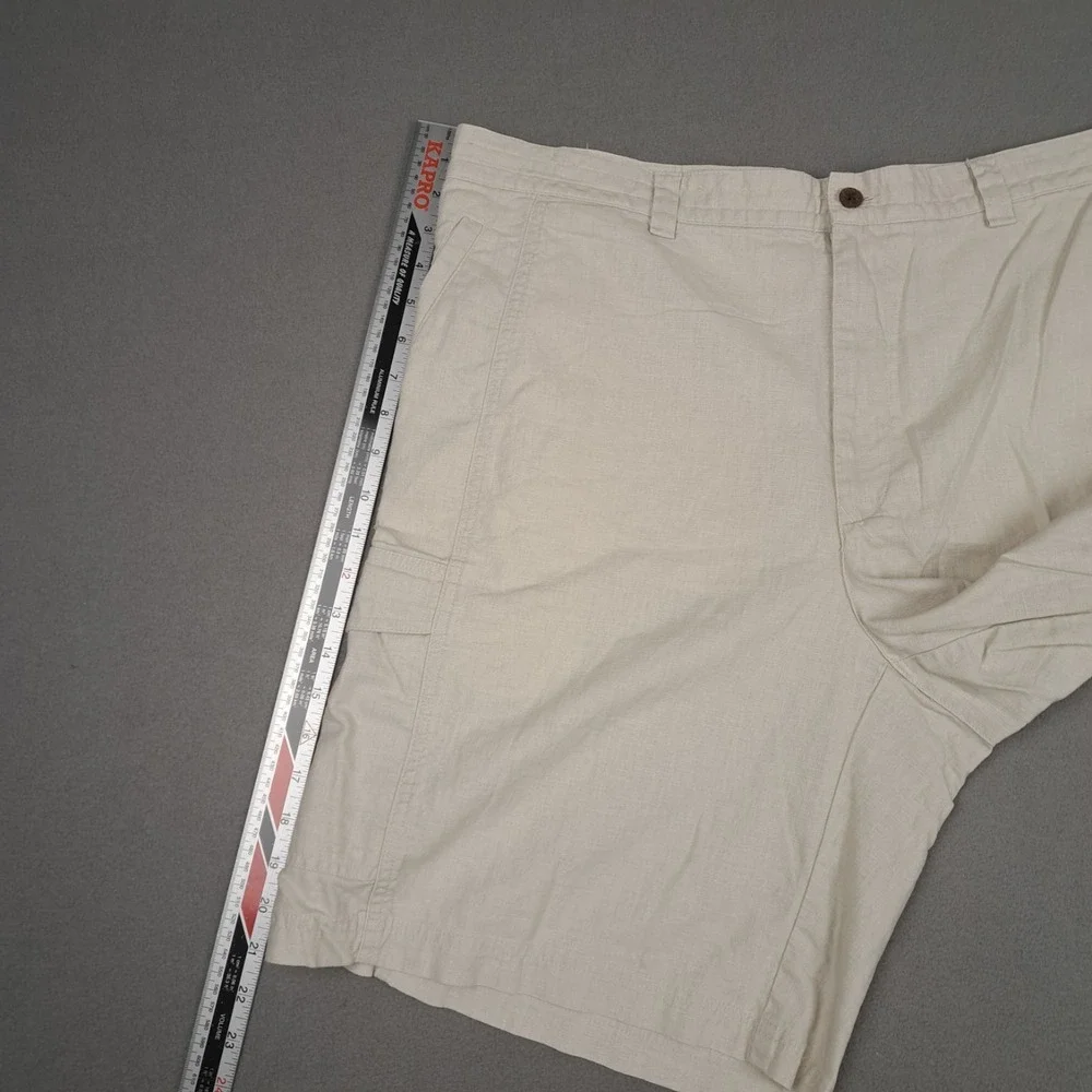 Cubavera Linen Shorts Mens 40 Khaki Cargo 10